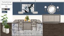 Transitional Dining Room with Blue Accent Walls Wanda P. Moodboard 1 thumb