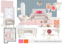 Girly Neutral Bedroom with Pops of Pink Maya M. Moodboard 1 thumb
