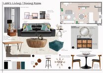Modern Boho Living & Dining Room Design Liana S. Moodboard 1 thumb