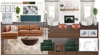 Warm Eclectic Home with White Brick Fireplace Wanda P. Moodboard 1 thumb