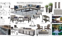 Modern Outdoor Living with Firepit Feature Noraina Aina M. Moodboard 2 thumb