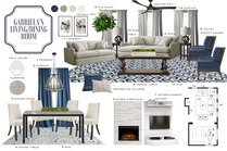 Transitional Combined Living/Dining With Blue Accents MaryBeth C. Moodboard 1 thumb