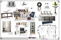 Bright Living And Dining Room With Transitional Decor Farzaneh K. Moodboard 2 thumb