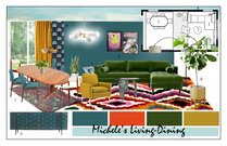 Warm & Colorful Eclectic Condo Interior Design Casey H. Moodboard 2 thumb