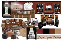 Warm and Leather inspired Music Room Casey H. Moodboard 1 thumb