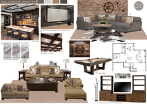 Traditional and comfortable basement bar and living room  Picharat A.  Moodboard 2 thumb