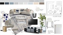 Navy Accents for Contemporary Living Room Marcy G. Moodboard 2 thumb