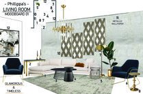 Artsy Glamorous Living Room Interior Design  Lea B. Moodboard 2 thumb