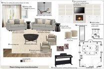 Neutral Sleek & Cozy Living Room Design Farzaneh K. Moodboard 1 thumb