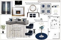 Mid Century Modern Living Room Design Farzaneh K. Moodboard 1 thumb