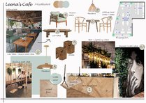 Boho Style Small Cafe Interior Design Liana S. Moodboard 1 thumb