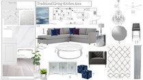 Transitional Vaulted Living Room & Kitchen Design Wanda P. Moodboard 1 thumb