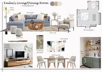 Modern Living and Dining Room with a Bar Liana S. Moodboard 1 thumb