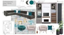 Contemporary Glam Dining Room & Home Office Wanda P. Moodboard 1 thumb