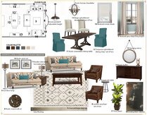 Elegant Rustic Living & Dining Room Design Farzaneh K. Moodboard 1 thumb