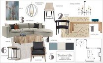 Cozy Modern Open Concept Living Kitchen Dining Room Lorra R. Moodboard 2 thumb
