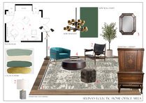 Eclectic Home Office Interior Design Aida A. Moodboard 2 thumb