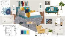 Contemporary Bedroom Design with Pops of Color Wanda P. Moodboard 1 thumb