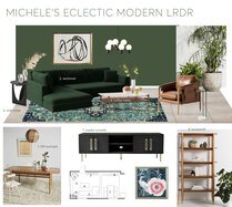 Warm & Colorful Eclectic Condo Interior Design Jessica S. Moodboard 1 thumb