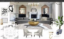 Hand Carved Fireplace Living Room Jessica S. Moodboard 1 thumb