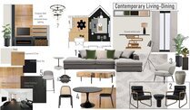 Airy Contemporary Living and Dining Remodel Wanda P. Moodboard 1 thumb