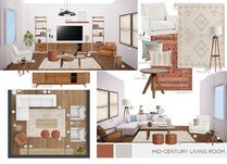 Mid Century Living Room with Oriental Rug Maya M. Moodboard 1 thumb