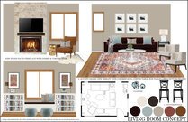 Mid Century Interior Design Living Room Rachel H. Moodboard 1 thumb