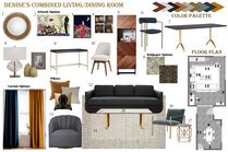 Art Deco Living & Dining Room Interior Design Keerthana V. Moodboard 1 thumb