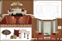 Mediterranean with Asian Accents Living and Dining Room Design Nadia G. Moodboard 1 thumb