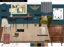 Eclectic Home Office Interior Design Erin R. Moodboard 1 thumb