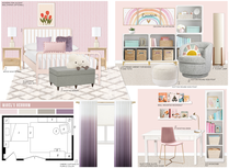 Colorful Eclectic Girl Bedroom Interior Design Picharat A.  Moodboard 2 thumb