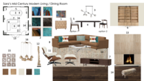 Mid Century Living and Dining Room Design Theresa G. Moodboard 2 thumb