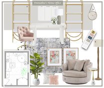 Elegant & Sophisticated Home Office Makeover Dragana V. Moodboard 1 thumb