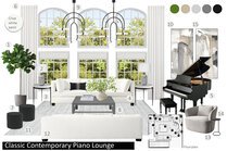 White Feminine High End Living Room with Piano Drew F. Moodboard 2 thumb