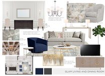 Subtle Glam Combined Living and Dining Room Transformation Maya M. Moodboard 1 thumb