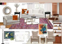  Eclectic Living Room & Powder Room Design Jessica S. Moodboard 1 thumb