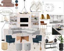 Transitional Living & Kitchen Interior Design Sahar M. Moodboard 1 thumb