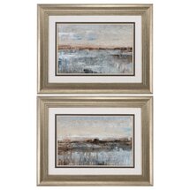 Online Designer Hallway/Entry Gray Mist I 2 Piece Framed Painting Print Set