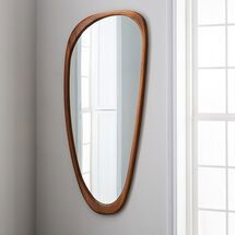 Online Designer Hallway/Entry Mid-Century Asymmetrical Floor Mirror