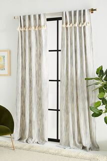 Online Designer Combined Living/Dining Tasseled Sadie Curtains, Set of 2