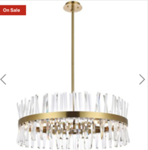 Online Designer Combined Living/Dining Serephina 16 Light 32 inch Satin Gold Chandelier Ceiling Light