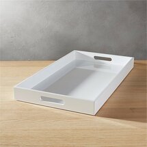 Online Designer Combined Living/Dining hi-gloss rectangular white tray