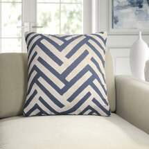 Online Designer Living Room Medina Feathers Chevron Throw Pillow