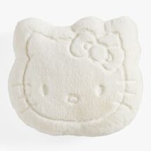 Online Designer Bedroom Hello Kitty Magical Faux Fur Pillow, One Size, Ivory