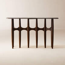 Online Designer Combined Living/Dining   EXCLUSIVE BEST SELLER BIXBY BRONZE METAL CONSOLE TABLE 52"