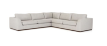 Online Designer Kitchen Stanley Modern Classic Light Grey Upholstered 3 Piece Sectional Sofa