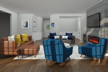 Online Designer Living Room 3D Model