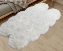 Online Designer Bedroom Verlean Faux Fur White Rug