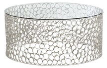 Online Designer Living Room 18" Carol Steel Round Cocktail Table