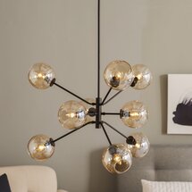 Online Designer Combined Living/Dining Champagne Molecule Pendant